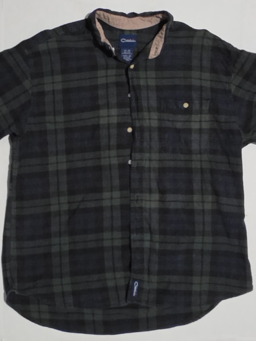 Men's Catalina Brand Green and Black Plaid Button-Down Shirt